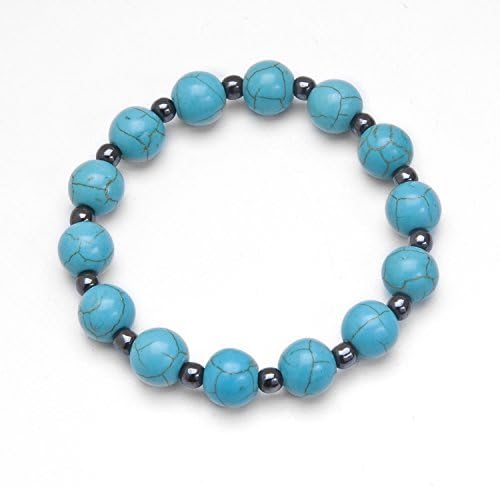 Magnet Therapy Bracelet Turqoise/Black 7"