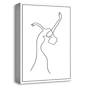 Canvas Wall Art-Lines Drawing-Canvas Prints Home Artwork Decoration for Living Room,Bedroom - 12x18 inches