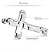 HEFANG Jewelry Stainless Steel Mens Cross Necklace for Men Pendant for Boys 24 Inch Chain