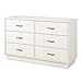 South Shore Logik Collection Double Dresser, Pure White
