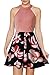 Manydress Women's Halter Neck Fit and Flare Party Cocktail Dress