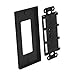 VCE Brush Wall Plate 5-Pack, Cable Pass Through Insert for Wires, Single Gang Cable Access Strap, Wall Socket for HDTV, Home Theater Systems - Black