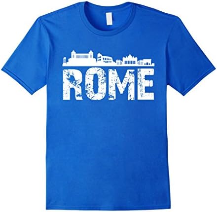 Mens Rome Tourist T-Shirt Medium Royal Blue