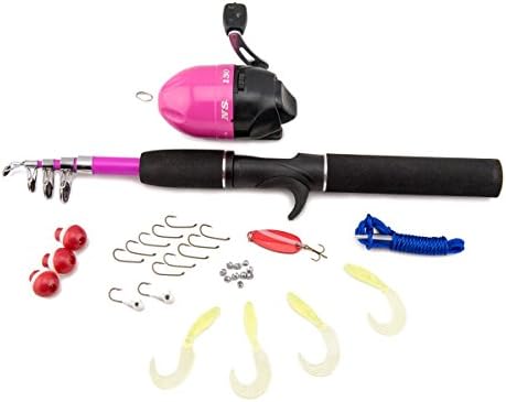 Fishing Gear Plus Pink Kids' Fishing Pole Starter Set for Girls