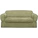 MAYTEX Piped Suede 2-Piece Loveseat Furniture Cover/Slipcover, Sage