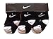 Nike 6 Pairs Infant Toddler Cotton Socks 6-12 Months, Black/White