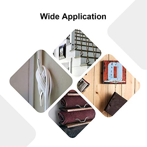 Magicfour Blind Cord Cleat, 2.5in Zinc Alloy Blind Cord Safety Kits Blind Cord Winder Rope Cleat Hook with Screws for Blinds Curtains Sun Screens Shades Ropes (10 Pack) - Thumbnail 4