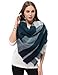 Women Blanket Oversized Tartan Scarf Wrap Shawl Cape Soft Checked Plaid Poncho Pashmina