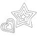 Chris.W 8 Pcs Craft Metal Star/Heart Shaped Rings Metal Hoops for Dream Catcher, 4 Sizes(5cm/8cm/10cm/12cm)