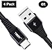 TIMMY USB Type C Cable 4Pack 6ft Nylon Braided USB C Cable Fast Charger Charging Cord Compatible Samsung Galaxy S9 S8 Note 9 Note 8 Plus,LG V30 G6 G5 V20,Google Pixel, Moto Z2 and More(Black)