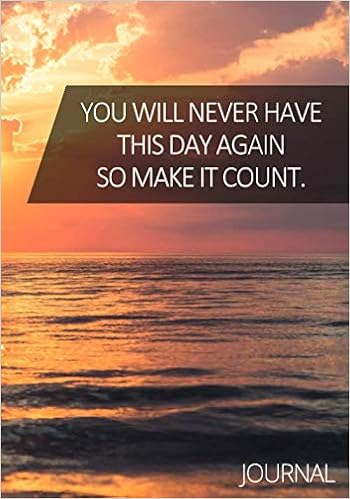 You Will Never Have This Day Again So Make It Count You Will Never Have This Day Again So Make It Count Journal: Inspirational  And Motivational Journal/Diary Notebook: Mishra, Ankesh: 9781711567204:  Books - Amazon.ca
