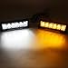 FOXCID 2 X 6 LED 9 Modes Traffic Advisor Emergency Warning Vehicle Strobe Lights for Interior Roof/Dash/Windshield/Grille/Deck Universal Waterproof (White/Amber)