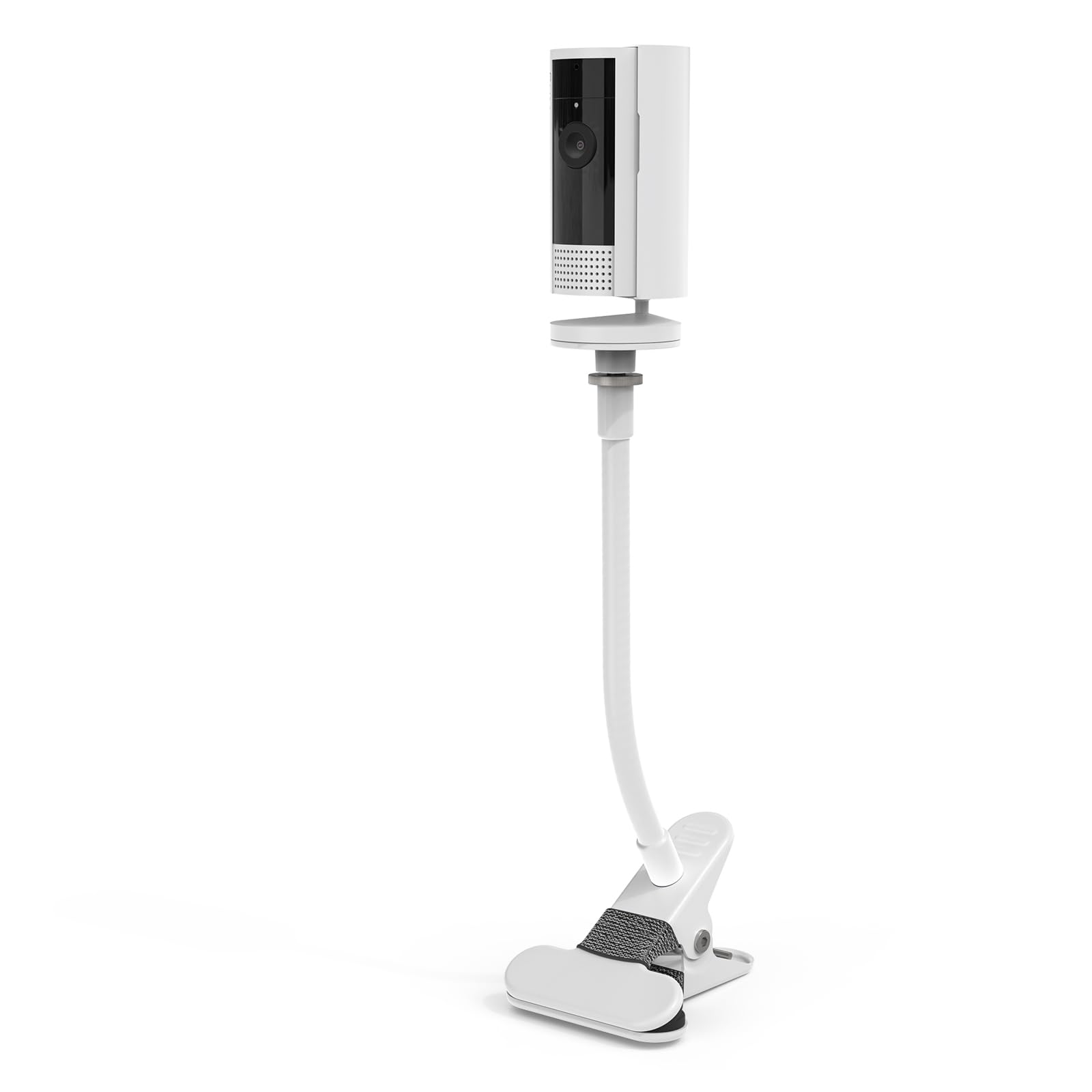 HOLACA Mount Compatible with R-ing Indoor Camera (2nd Gen) / Indoor Camera Plus/Pan-Tilt Indoor Camera, also for Stick up Cam/Outdoor Camera Plus, and 1/4" Screw Cameras, Clip Mount | White