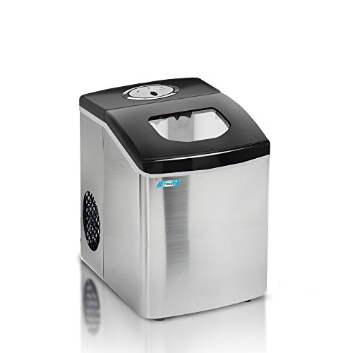 Mr. Freeze MIM-18 Maxi-Matic Portable Ice Maker with Lid, Black (Stainless Steel)