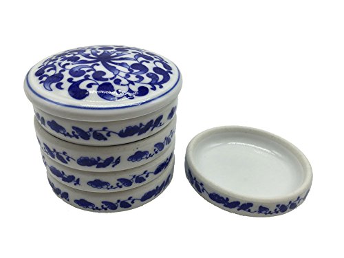Easyou Trays Suite Porcelain Five-Layer Mixing Trays Set for Holding Painting Color Diameter: 3"