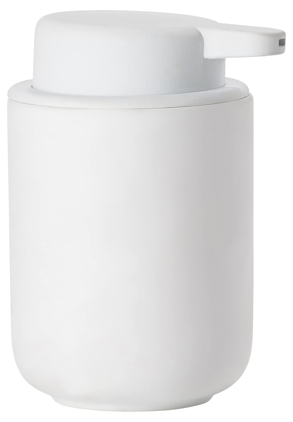 Zone Denmark Ume Soap Dispenser for Liquid Soap, Stoneware/Ceramic with Soft Touch Coating, Scandinavian Design, 250 ml, Height 12.8 cm, White