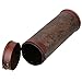 BQLZR Round Wooden Retro Vintage Wine Bottle Travel Storage Box Wine Bottle Case Holder Carrier