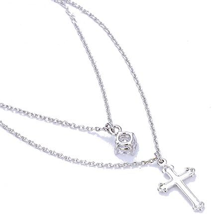 Ladies Favorite Elegant Clavicle Necklace Sliver Choker Cross Dress Accessories 925 (925)