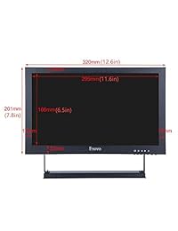 Eyoyo 8 inch HDMI Monitor visualización de 1024 x 768 resolución portátil 4: 3 Pantalla TFT LCD Mini HD Video a color de apoyo para PC de entrada HDMI, VGA, AV YPbPr BNC CCTV Seguridad para el hogar
