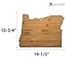 Totally Bamboo Oregon State Shaped Bamboo Serving and Cutting Board