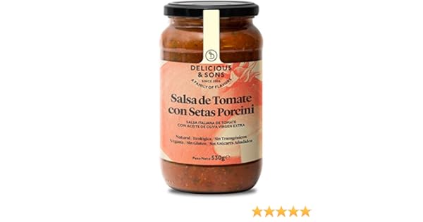 Delicious & Sons Salsa de Tomate con Setas Porcini: Amazon.es ...