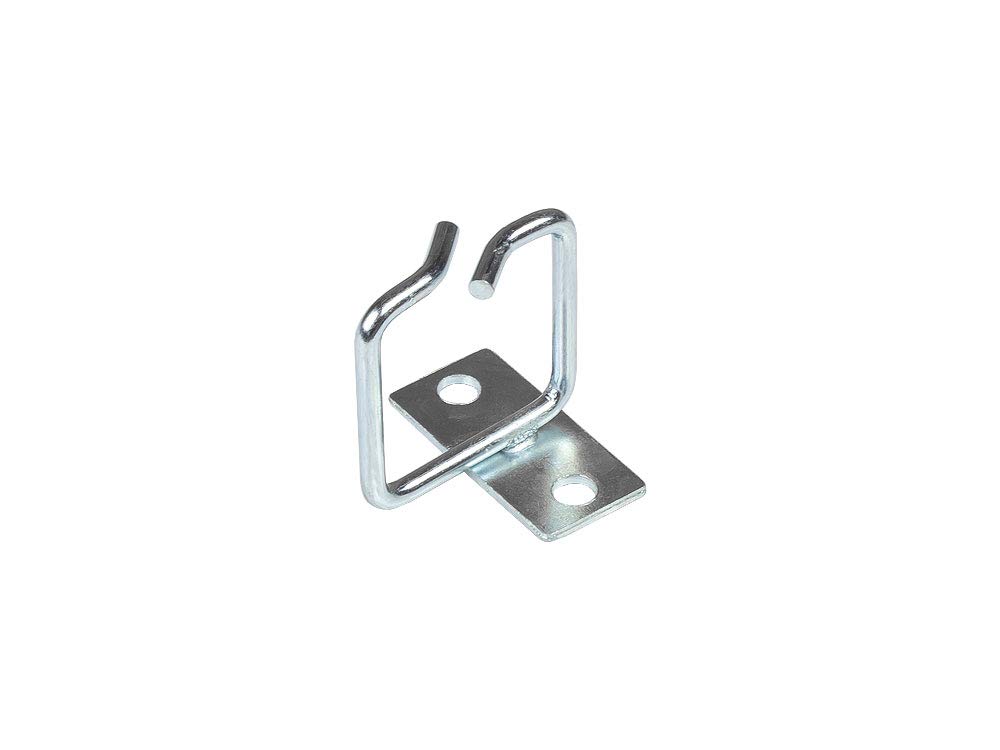 Good Connections Cable Management Bracket 40 x 40 mm Galvanised Steel with Laterally Offset Mounting Plate for Structured Cable Management in Network/Server Cabinet