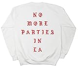 No More Parties in LA Kanye West White Crew Neck SweatShirt