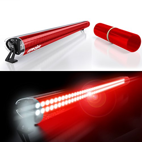 AeroLidz LED Light Bar Cover Transparent Insert 52 Inch (Red) 026BRED52