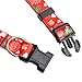 Christmas Dog Collars - 2 Pack Collar Set for Dogs Quick Release Buckle Red & Green 14