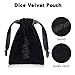 Metal Dice Set,7-Die Polyhedral Dice with Metal Box, Shiny Black Finish with Blue Number for Role Playing Game,Dungeons & Dragons,Pathfinder,Shadowrun,D&D,RPG Dice Gaming and Math Teaching.