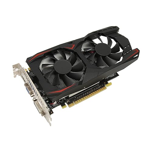 gernie GTX1050Ti Computer Graphics Cards, 4GB DDR5 128bit Gaming Graphics  Card VGA, DVI, HDMI Output Dual Fa