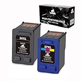 IKONG 56XL 57XL Remanufactured Ink Cartridges Replacement Compatible for HP 56 57 C6656AN Work with HP Deskjet 5550 5650 5150 Officejet 6110 5510 4215 Photosmart 7960 7350 7660 7755 4400 7150,PSC 135