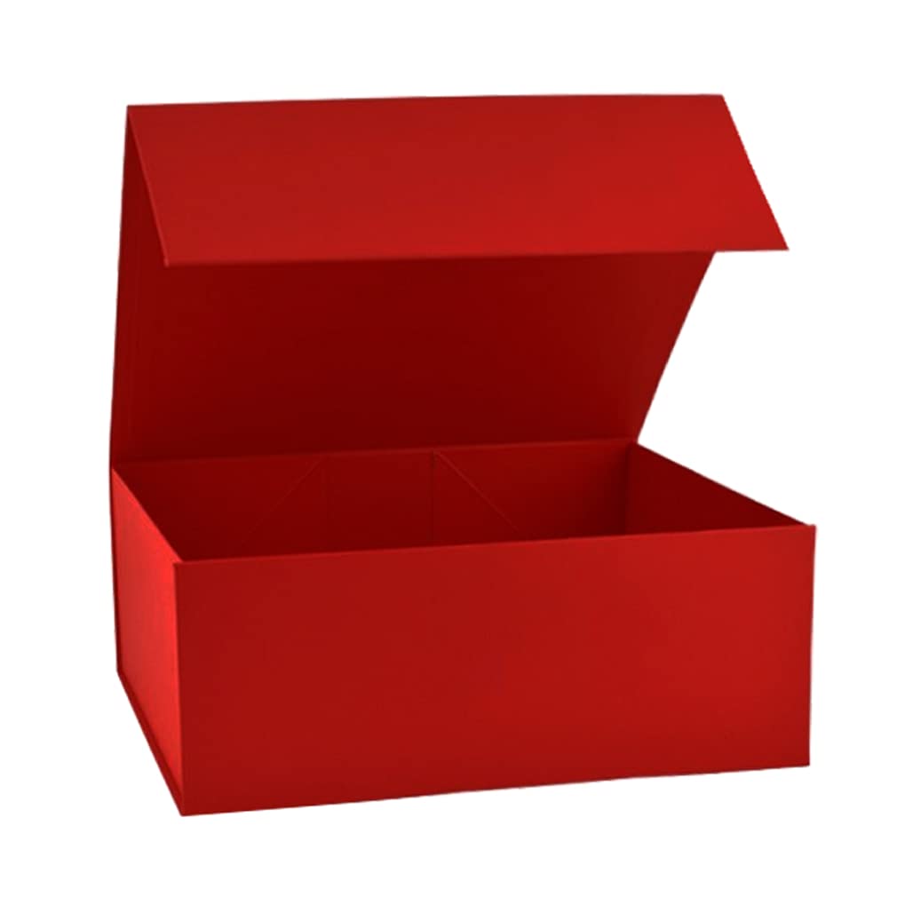 Red Magnetic Gift Box Rigid Presentation Box for Gifting Chocolates, Jewelry and All Occasions- Size 16 x 20 x 8 cm- Small Size
