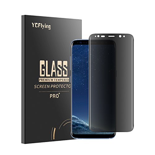 Galaxy Note 8 Screen Protector(Privacy), YCFlying [Case Friendly] [Anti-Spy] [3D Curved] Tempered Glass Screen Protector for Samsung Galaxy Note 8 with Lifetime Replacement Warranty (Transparent)