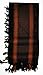 Tapp Collections Premium Star Pattern Shemagh Head Neck Scarf - Dark Brown/Black