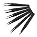 Contineo 6pcs ESD Tweezers Tweezer Anti-Static Tweezers ESD10 to ESD15