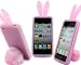 Bunny Rabit Silicone Case Skin for Iphone 4 Stand Tail Holder