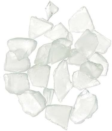 GLASS GEMS 1140-61 Floral Frosted Sea Glass White 1 Pound