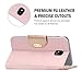 ProCase Galaxy J7 2018 Wallet Case, Galaxy J7 Aero/J7 Star/J7 Top/J7 Crown/J7 Aura/J7 Refine/J7 Eon Folding Flip Kickstand Case Protective Book Cover with Card Holders Mirror Wristlet -Pink