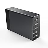 USB Charger, HiveNets 40W 8A 5-Port Power Adapter Desktop Hub Charging Station for iPhone 6S 6 Plus, iPad, Sumsung Galaxy, Nexus, HTC and More