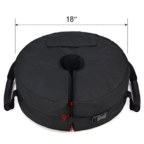 MaidMAX Umbrella Weights, Umbrella Base Weight Bag Sand Bags with Large Opening, for Patio Beach Outdoor Offset and Cantilever Umbrellas/Flagpoles, Round - Thumbnail 3