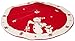 Christmas Tree Skirt 48 Inches Large Red Tree Skirts with Plush Snowman and White Snowflakes Tree Mats Base Cover for Xmas Holiday Party Tree Decorations by Gift Boutique