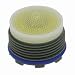 Neoperl 13 0930 5 Standard Flow PCA Cache Perlator HC Aerator, Tiny Junior Size, 2.2 GPM, Yellow/Clear Dome, Honeycomb, Aerated, M18.5 x 1 Threads, Plastic, 0.561" Height