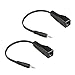 SHARPALIN 2 Pack Stereo 3.5mm to RJ45 Adapter for IR Repeater Kit or Extension Audio Over Cat5/6/7 (2X 3.5mm to RJ45 Kit)