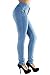 Style M1127– Colombian Design, High Waist, Butt Lift, Levanta Cola, Skinny Jeans in Light Blue Size 5