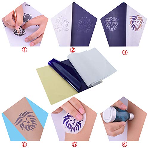 Tattoo Stencil Paper QUACOWW 32 Sheets Tattoo Transfer Paper for