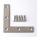 Alise L Flat Brackets,Corner Bracket Corner Brace Mending Plate Repair 80mm x 80mm Stainless Steel Flat Braces for Wood Tables, Chairs, Sofas, Beds, Cabinets, Doors and Windows,Brushed,Pack of 10