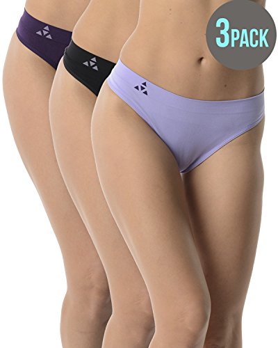 Balanced Tech Women's Seamless Thong Panties 3-Pack - Pink/Rose Assorted - Small - Thumbnail 3
