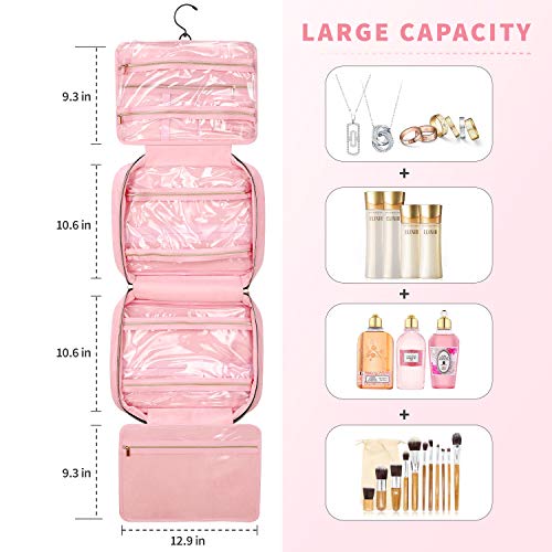 Large Travel Toiletry Bag with Hanging Hook, Jelly Comb Waterproof Cosmetic Travel Bag for Women, Makeup Travel Organizer for Jewellery, Shampoo, Toiletries, Bottles, Accessories. 5 Large Travel Toiletry Bag with Hanging Hook, Jelly Comb Waterproof Cosmetic Travel Bag for Women, Makeup Travel Organizer for Jewellery, Shampoo, Toiletries, Bottles, Accessories.