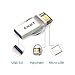 EAGET USB Flash Drive 64GB Keychain Android Thumb Drive Micro USB OTG Android Memory Stick Waterproof Shockproof V90